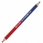 Карандаш двухцветный, красно-синий, утолщённый, BRAUBERG, заточенный, грифель 4,0 мм,