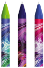Ручка шариковая автоматическая Berlingo "Liquid Wave" синяя, 0,7мм, рисунок на корпусе, ассорти