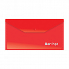 Папка-конверт на кнопке Berlingo, С6, 180мкм, красная