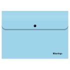 Папка-конверт на кнопке Berlingo "Instinct" А5+, 180мкм, аквамарин