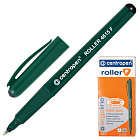 Ручка роллер Центропен, черная, трехгранная, корпус зеленый, 0,5мм