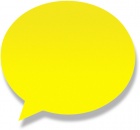 Бумага для заметок с клеевым краем фигурная Диалог неон желтая 50 листов