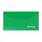 Папка-конверт на кнопке Berlingo, С6, 180мкм,зеленая