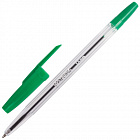 Ручка шар. Брауберг "Line", корпус прозрачный, зеленая