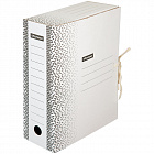 Короб архивный 100мм с завязками OfficeSpace "Standard" микрогофрокартон, белая, 900л.