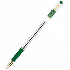 Ручка на масл. основе MunHwa "MC Голд", зеленая, 0,5мм, грип