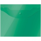 Папка с кнопкой А4 INFORMAT 150мкм, непрозрачная зеленая