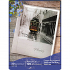 Фотоальбом BRAUBERG 20 магнитных листов, 23х28 см, "Трамвай", светло-коричневый