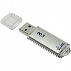Флэш диск Smart Buy "V-Cut"   8GB, USB 2.0 Flash Drive, серебристый (металл.корпус)