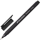 Ручка капиллярная (линер) BRAUBERG "Carbon", ЧЕРНАЯ, металлический наконечник, трехгранная, линия пи