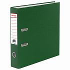 Папка-регистратор BRAUBERG с покрытием из ПВХ, 70 мм, зеленая 