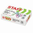 Скрепки STAFF "Manager", 28 мм, цветные, 70 шт., в картонной коробке, Россия