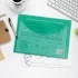 Папка-конверт с кнопкой BRAUBERG, А4, до 100 листов, прозрачная, зеленая, 0,15 мм