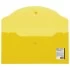 Папка-конверт с кнопкой МАЛОГО ФОРМАТА (250х135 мм), прозрачная, желтая, 0,18 мм, BRAUBERG