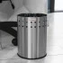 Корзина металлическая для мусора ЛАЙМА "Bionic", 7л, матовая, перфорированная, несгораемая