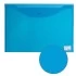 Папка-конверт с кнопкой БОЛЬШОГО ФОРМАТА (305х435 мм), А3, прозрачная, синяя, 0,18 мм, BRAUBERG