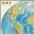 Карта настенная "Мир. Физ. карта", М-1:25 000 000, 122*79см, ламинир