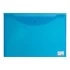 Папка-конверт с кнопкой БОЛЬШОГО ФОРМАТА (305х435 мм), А3, прозрачная, синяя, 0,18 мм, BRAUBERG