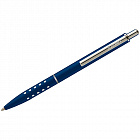 Ручка шариковая Luxor "Window" синяя, 1,0мм, корпус хром, кнопочный механизм