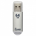 Флэш диск 64GB Smart Buy V-Cut USB 2.0, металлический корпус, серебристый