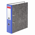 Папка-регистратор BRAUBERG, фактура стандарт, с мраморным покрытием, 75 мм, синий корешок,