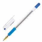 Ручка на масл. основе MunHwa "MC Голд ", синяя, 0,5мм, грип