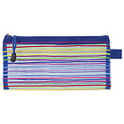 Папка-конверт на молнии МАЛОГО ФОРМАТА (255х130 мм), сетчатая ткань, BRAUBERG "Stripes