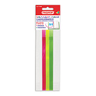 Закладки-ляссе "НЕОН" для книг А4 (длина 38 см) ПИФАГОР, клейкий край, 3 ленты