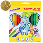 Фломастеры 24цв. Юнландия "ЭКЗОТИКА", вентилируемый колпачок, картон