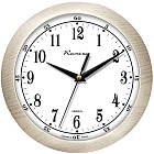Часы настенные Камелия "Дуб светлый" ход плавный, круглые, 29*29*3,5, св-корич. рамка