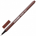 Ручка капиллярная (линер) BRAUBERG "Aero", КОРИЧНЕВАЯ, трехгранная, металлический наконечник, линия