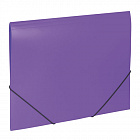 Папка на резинках Брауберг "Office", фиолетовая, до 300 листов, 500 мкм