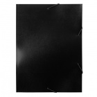 Папка на резинке 1 отделение, А4, пластик, 0,40 мм, цвет черный KLERK