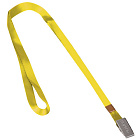 Лента для бейджей, 45 см, металлический клип, ЖЕЛТАЯ, BRAUBERG,
235736