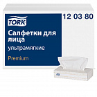 Салфетки косметические TORK (F1) Premium, 2-сл, 100 шт. в карт. боксе, белые (дисп.601742)
