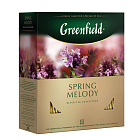 Чай GREENFIELD "Spring Melody", черный с чабрецом, 100 пакетиков