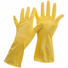Перчатки резиновые Спейс Универсальные, XL, желтые, пакет с европодвесом