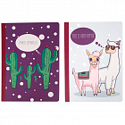 Записная книжка А5 36л. "Ламы и кактус", тонированный блок, ассорти