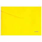 Папка с кнопкой А4 Берлинго 180мкм, непрозрачная, желтая