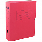 Короб архивный 75мм с клапаном Спейс, красный картон