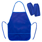 Фартук с нарукавниками для уроков труда ПИФАГОР, 2 кармана, малый, 39х49 см, синий