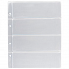 Листы для денежных купюр для альбома "Оптима" М9-05, 200х250 мм, 4 кармана