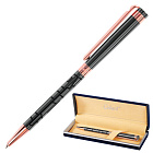 Ручка подарочная шариковая GALANT "Vitznau", корпус серый, золотистые детали, пишущий узел 0,7 мм, с