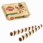 Вафли-трубочки ЯШКИНО "Ореховые", с шоколадно-ореховой начинкой, 190 г, КВ328 ОП