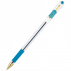 Ручка на масл. основе MunHwa "MC Голд" голубая, 0,5мм, грип, штрих-код
