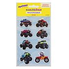 Наклейки зефирные "Машины", многоразовые, 10*15см, ЮНЛАНДИЯ