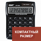 Калькулятор STAFF (Стафф), STF-3012, 12 разрядов, двойное питание, 141×107мм