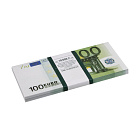 Деньги шуточные "100 евро", упаковка с европодвесом