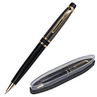 Ручка подарочная шариковая BRAUBERG Sonata, СИНЯЯ, корпус золотистый с черным, линия письма 0,5 мм