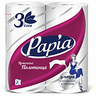 Полотенце бумажное PAPIA  3-слойные 2 шт., белые